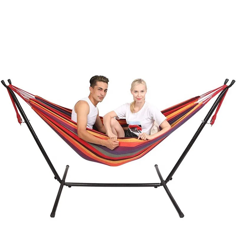 Canvas Outdoor Camping Portable Single Hammock Double Children's Indoor Home Bracket Removable Folding Swing Frame New Hot