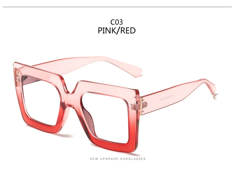 Wandern 1/4set Mode Frauen Platz Anti Licht Gläser Rahmen Großen Rahmen Flache Brillen Bunte Gradienten Rahmen Brillen ﻿ – Detail 7