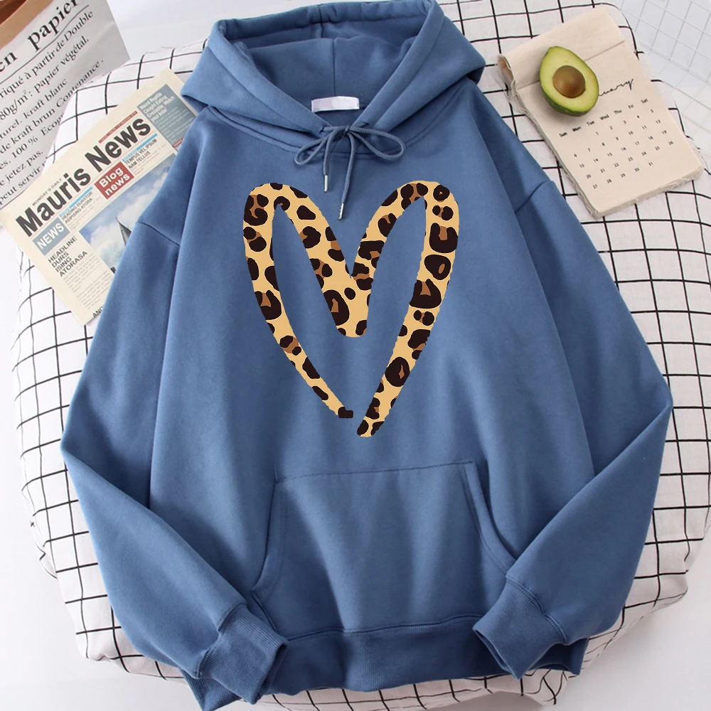 

Hollow Out Leopard Print Love Hoodies Male Harajuku Oversized Sweatshirt Vintage Hat Rope Clothes Vintage Graphic Hoodie Men