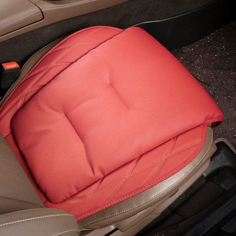 Luxury Nappa Leather Breathable Car Seat Cushion