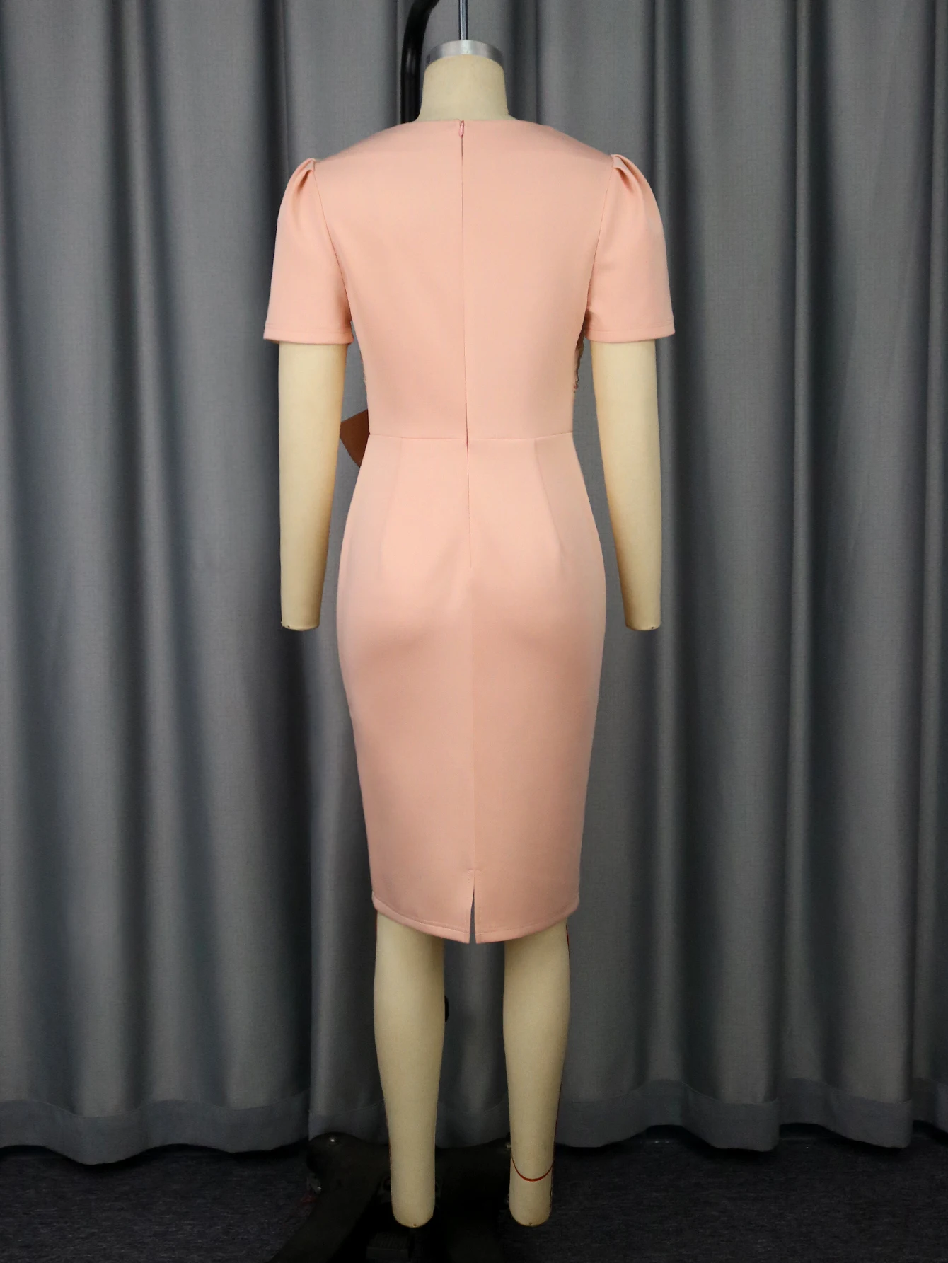 silver knee length cocktail dress ASMARA Formal Dress main image 0