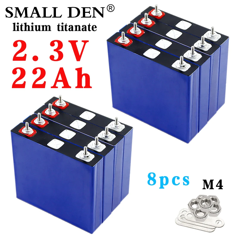 New 8pcs 2.3V 20Ah 22Ah Lithium Titanate Battery Original LTO 25C DIY