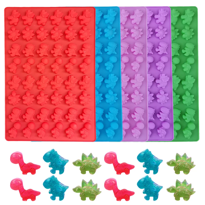 

48 Cavity Dinosaur Shape Silicone Mold Chocolate Cookie Gummy Cake Candy Ice Cube Tray Mold Cake Baking Decorating Tools