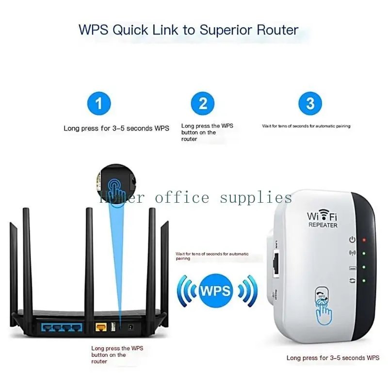 K43B WIFIExtender SignalBooster for Home: 무선인터넷리피터 Wifi리피터 라우터 범위익스텐더 신호부스터