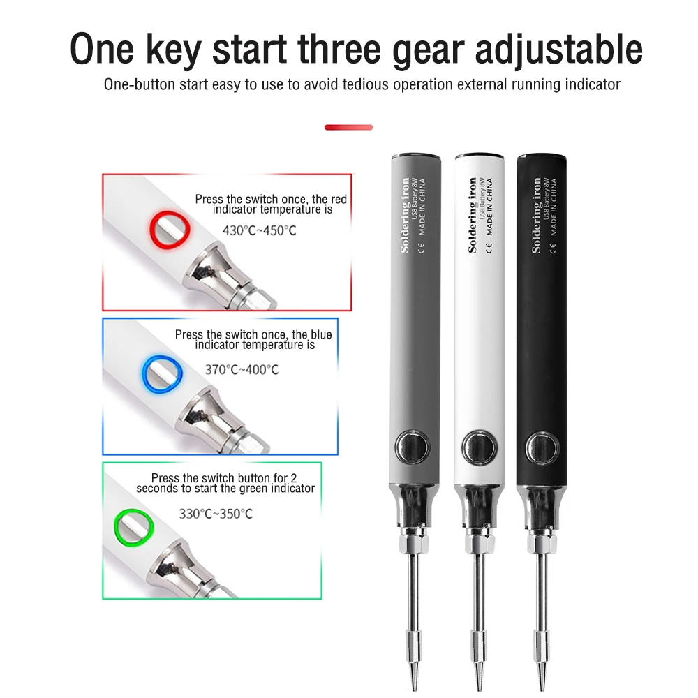 

5V 8W Wireless Charging Electric Soldering Iron Solder Iron USB Fast Charging lithium battery Portable Repair Welding Tools