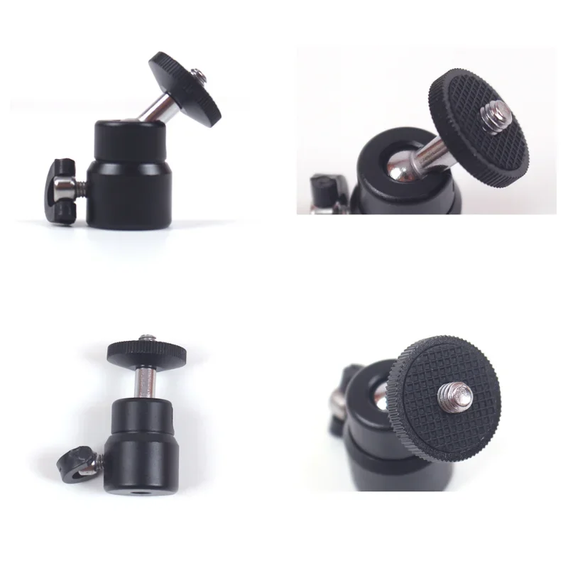Mini Tripod Ball Head,360 Degree Rotation Tilt Head,with 1/4'' Screw, for Monopod Selfie Stick DSLR Action Camera Mobile Phones