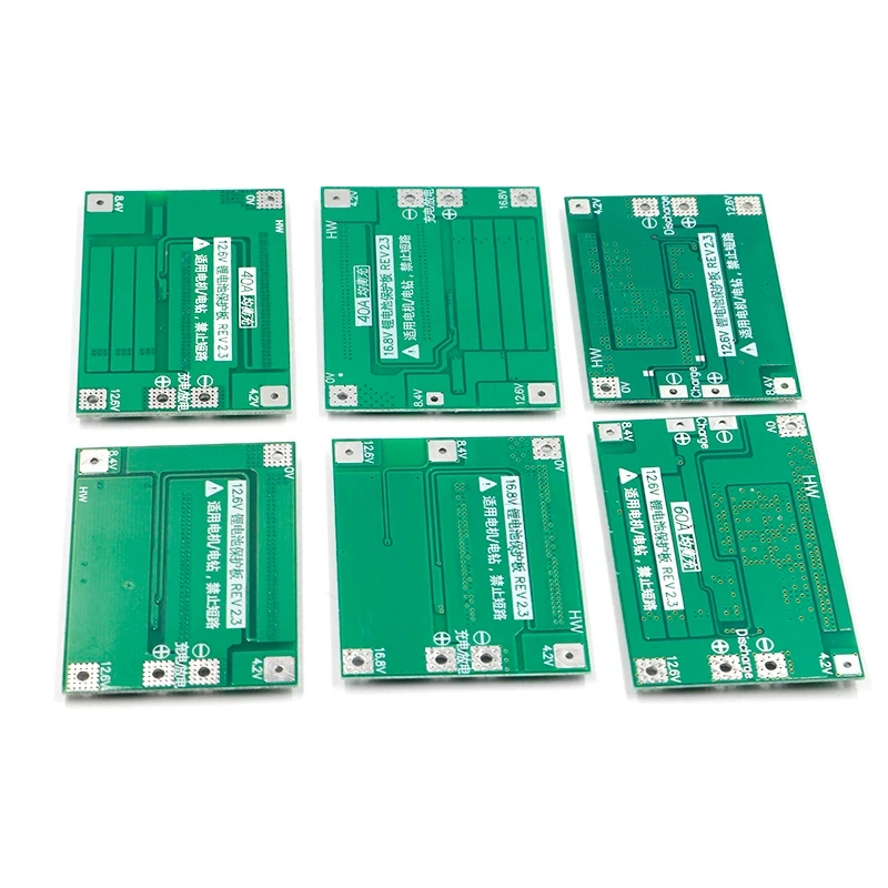 BMS 3S 4S 40A 60A 리튬 배터리 충전 보호 보드 18650 배터리 11.1V..