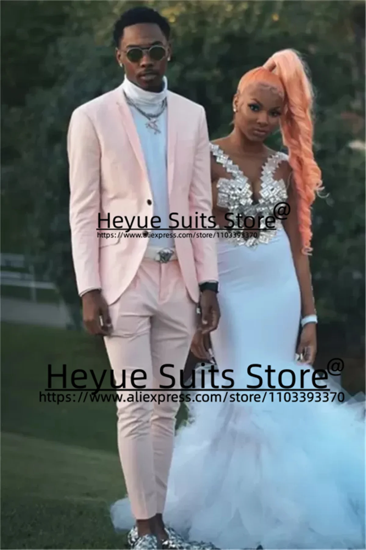 Autumn Fashion Pink Wedding Suits For Men Slim Fit Notched Lapel Groom Formal Tuxedos2Pcs Sets Elegant Male Blazer Costume Homme