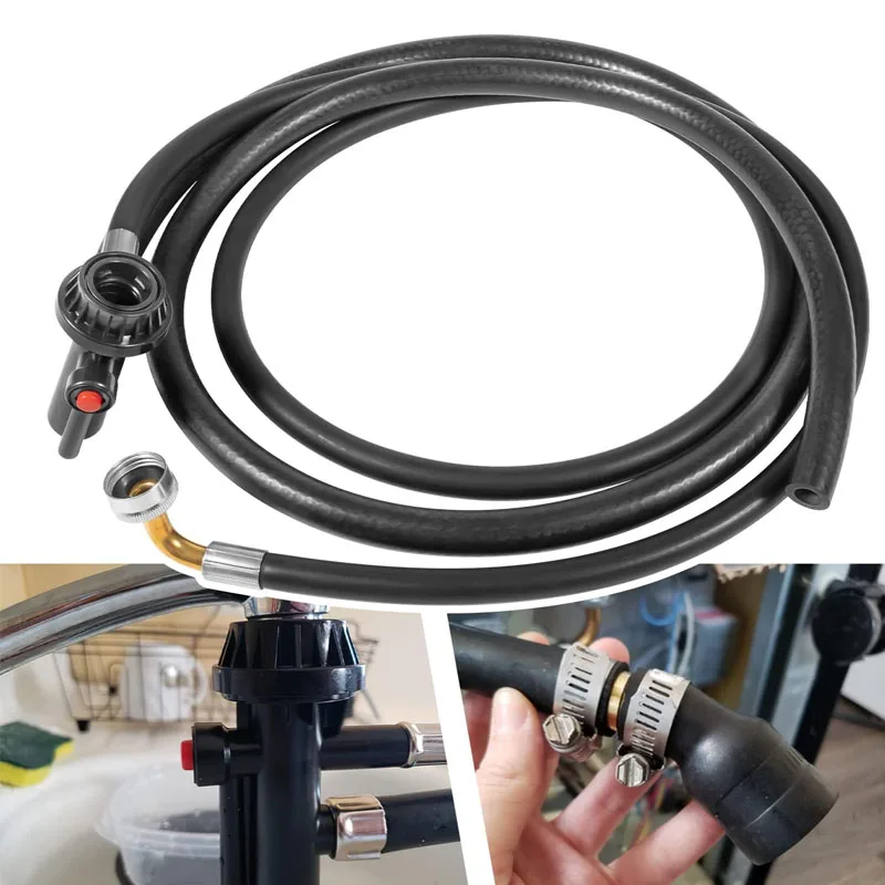 WD24X10066WD24X10043PortableDishwasherDrainandFillHoseUnicouple