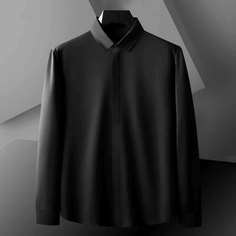 

Men's Casual Shirs Famous Street Wear Vintage Collar Button Choice Tops with Long Sleeves Stylish Clothes Spring 2024 E53
