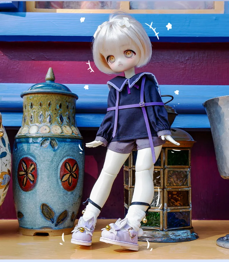 1/6 Bjd Doll Flat Rabbit Shoes With Bells Fashion Doll Casual Shoes Doll Accessories For 30cm Doll 1/6 Bjd Yosd Msd Doll