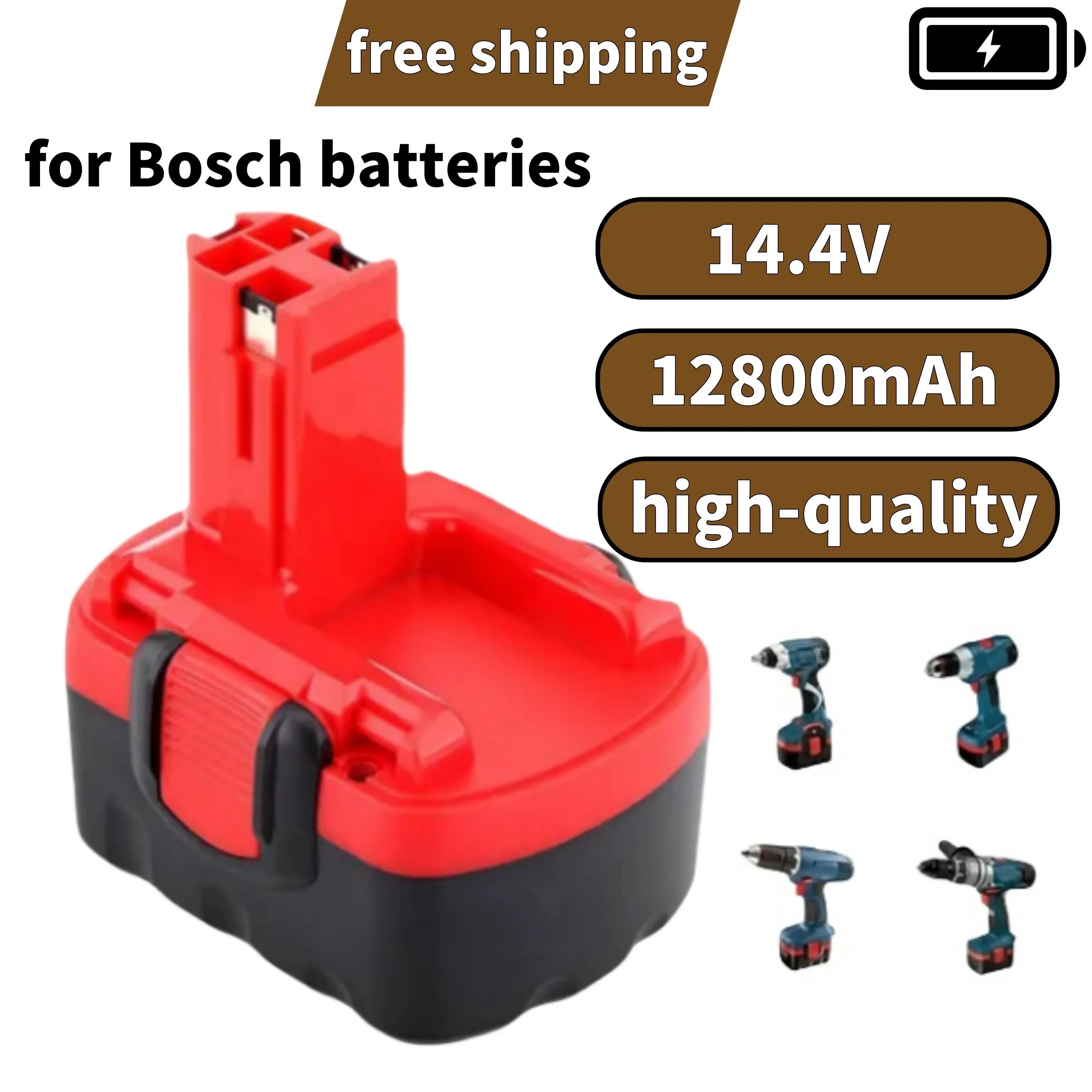 

100% original brand new ultra-low price suitable for Bosch 14.4V 12800mAh rechargeable battery BAT038 BAT140 3660K+free shipping