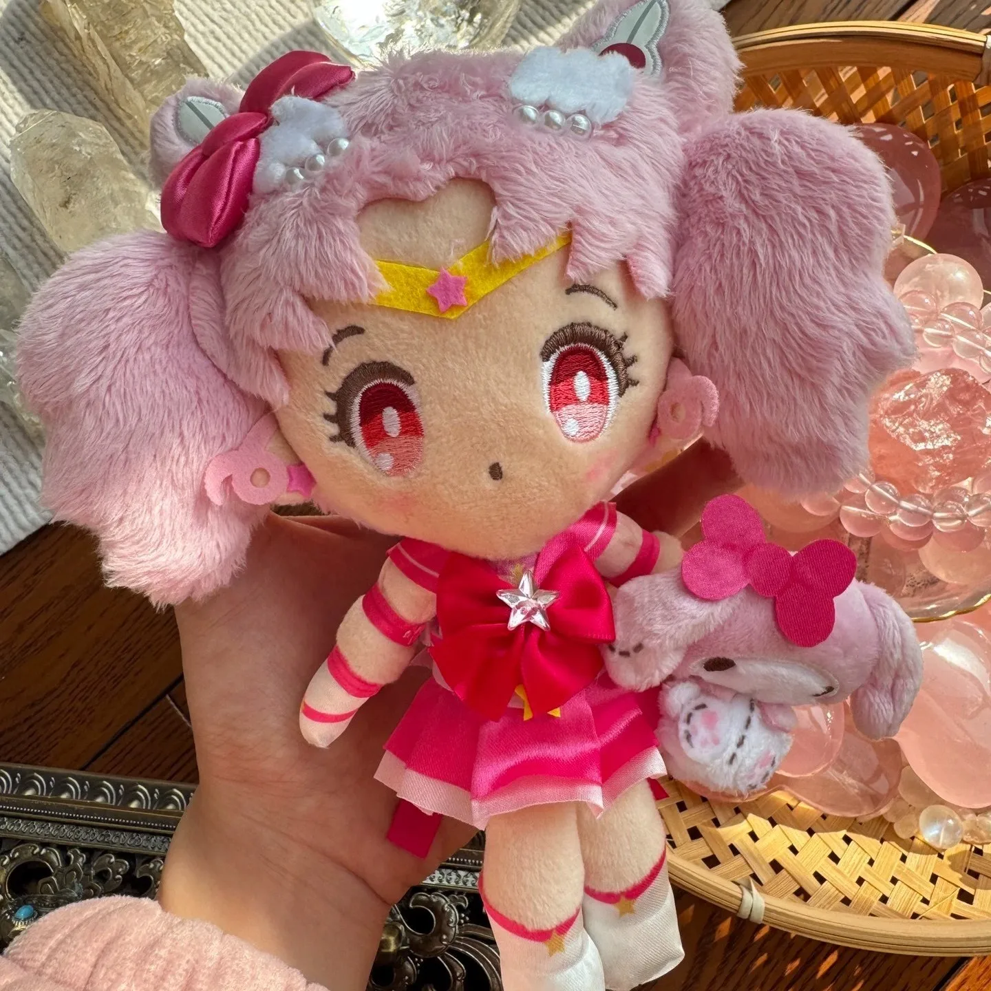 

Аниме sanrio×сейлор Мун, фигурка, шарнирное имя, Kitty милая плюшевая кукла, Сейлор Мун, мелодия, подвеска, сумка, Декор, подарок для девушки на день рождения