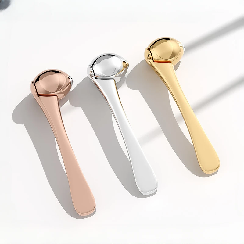 

Face Ball Massage Stick Eye Beauty Cream Scoop Dual Use To Promote The Introduction of Essence Metal Material Cool Touch