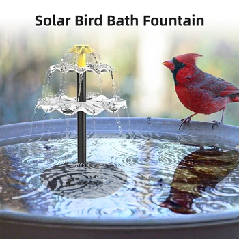 2.5W Solar Fountain Pump for Bird Bath with 9 Nozzles Solar Powered Water Fountain Pump for Garden Pond Pool Fish Tank Aquarium - Image 6