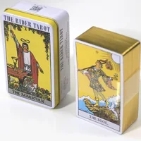 The Rider Tarot with Tin Box Tarot Cards Gilded Edge with Paper Guidebook Oracle Tarot Game Deck Party Astrology Cards Oracle 1