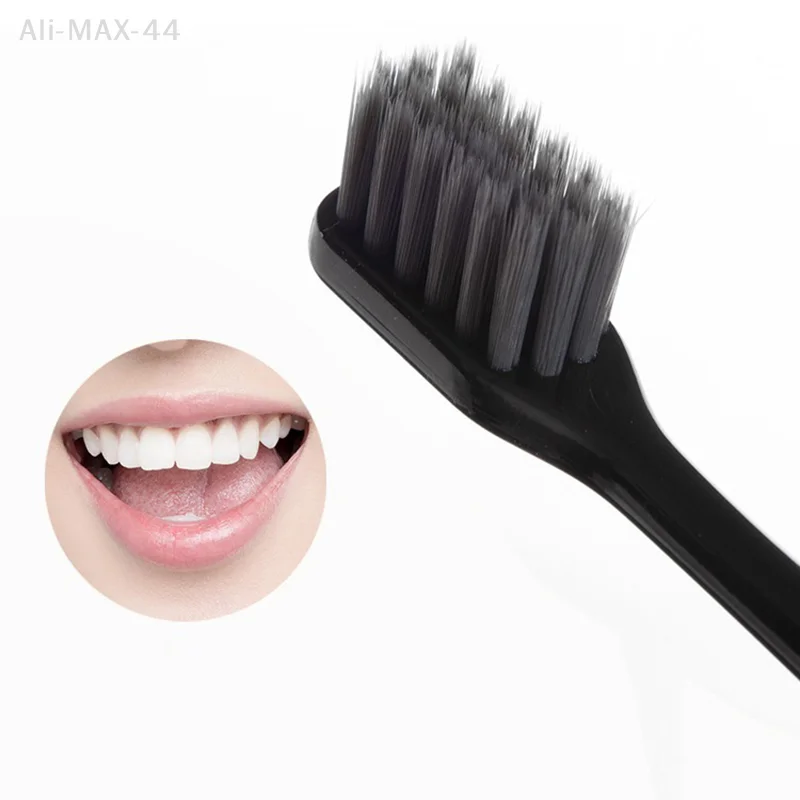 Bamboo Charcoal Toothbrush Set with Ultra-Fine Bristles - Gentle Cleaning