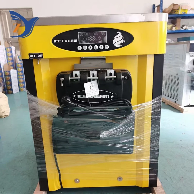 Ice Cream Making Machine ZY-25C Stainless Steel 2000W Desktop Type Small Automatic Home Commercial Double Storage Cylinder 5