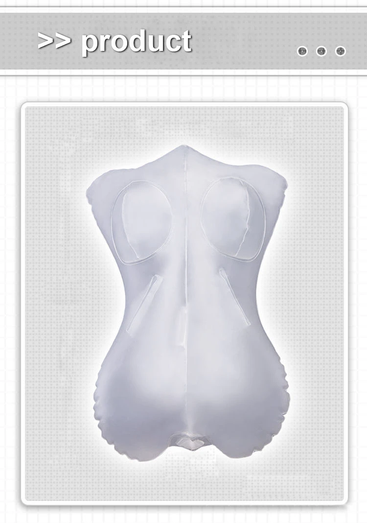 Sex toy One-piece transparent inflatable gun frame pillow doll men's bed masturbator, sex toys
