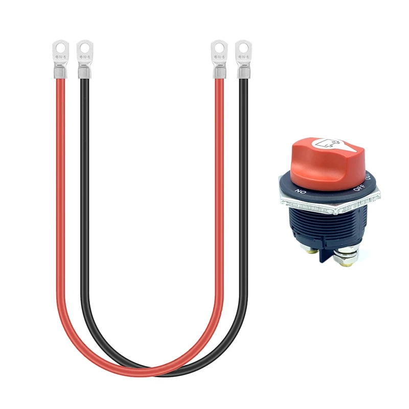

Battery Isolator Switch, 200A Battery Disconnect Master Cutoff Switch, For Marine Boat RV ATV UTV, With Power Cable