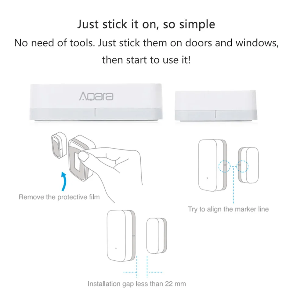 Original Door And Window Sensor ZigBee Wireless Connection Smart Home Linkage A