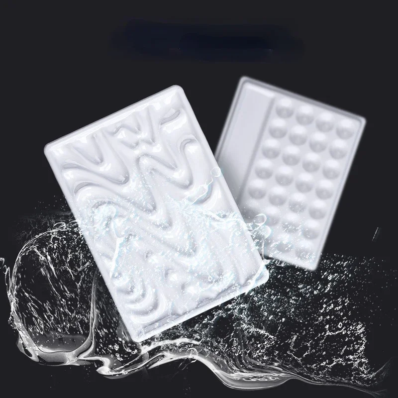 Imitation Porcelain Watercolor Palette Wavy Shape Easy To Clean Pigment Plate Chinese Painting Professional Art Tools 2