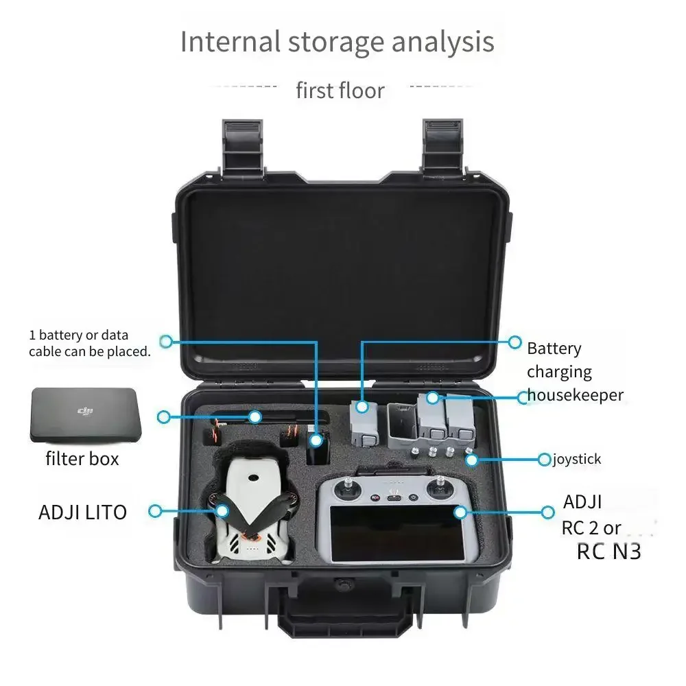 DJI Lito X1 드론 방폭 안전 케이스, Lito 야외 휴대용 방수 보관 케이스에 적합