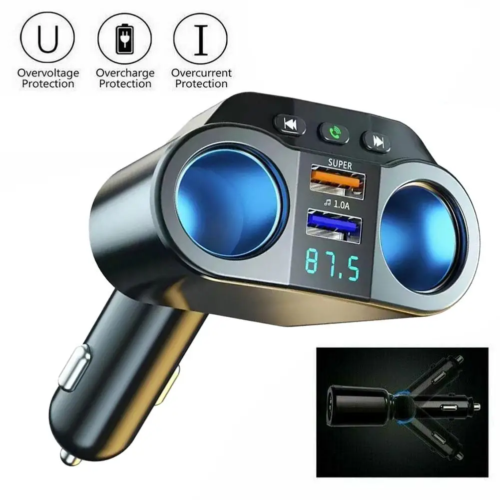 3.1A Dual USB 2 Port LCD Display 12-24V Cigarette Lighter Socket Fast Charger Adapter For Car SUV Minivan_voghion.com