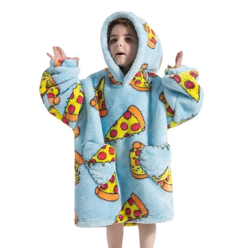 

Детское одеяло с капюшоном для девочек и маленьких девочек, носимые одеяла, супертеплая Толстовка большого размера, удобное одеяло с капюшоном для мальчиков и девочек