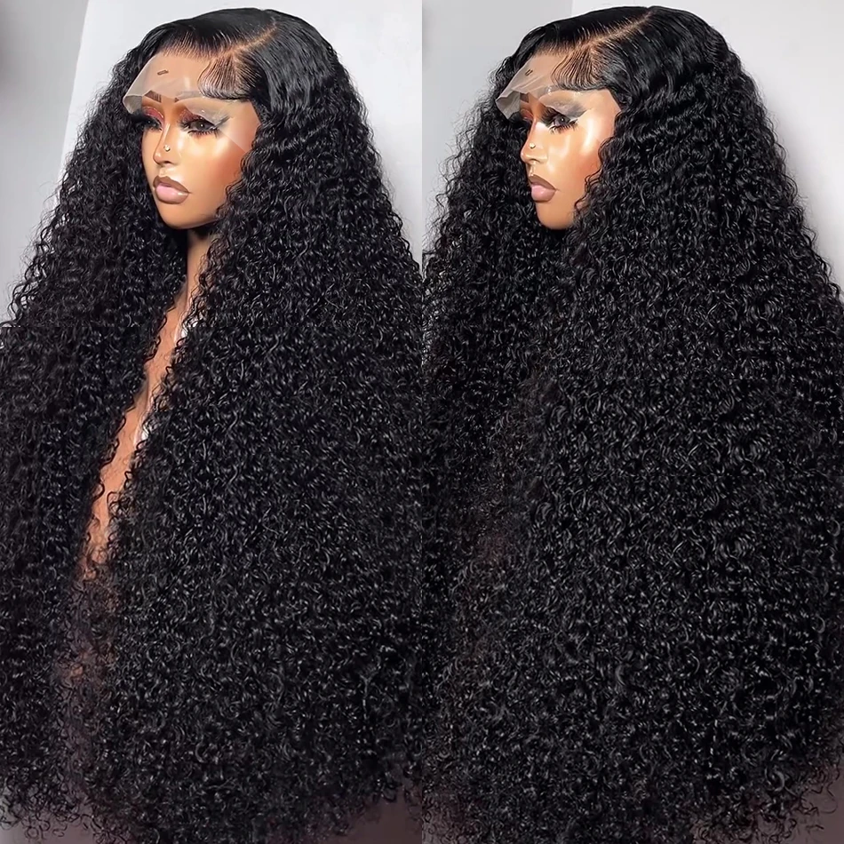 

Links 13x6 HD Transparent 250% Deep Wave Lace Frontal Human Hair Loose Curly 30 40 Inch 13x4 Lace Front Wig PrePlucked For Women