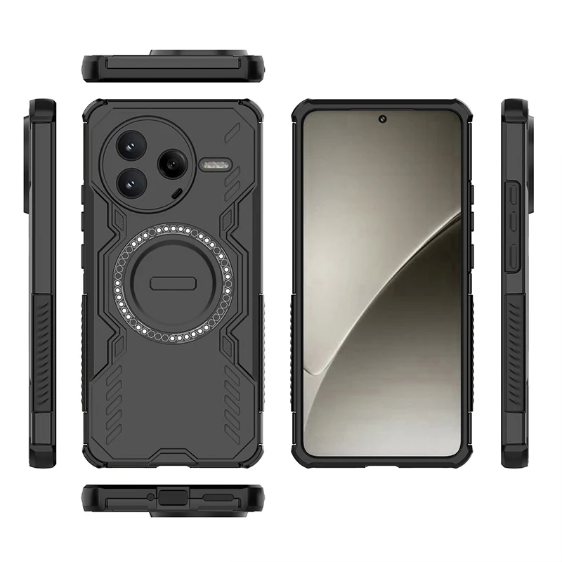 Mecha Heat Dissipation Anti-Drop Magnetic Phone Case with Air Cushion Protection