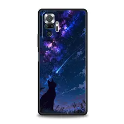 Cat Van Gogh Starry Sky Artistic Phone Case - Soft Cover - Redmi Note 10 (A1)