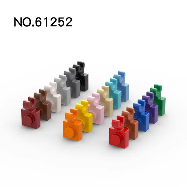 20pcs MOC Parts 61252 Plate Special 1 x 1 with Clip 6019 Compatible Bricks DIY Assmble Building Blocks Particle Kid Brain Toy 2