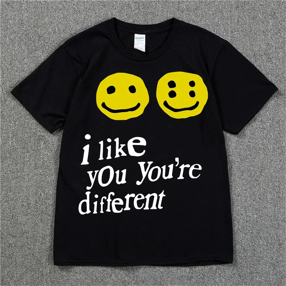 19SS CPFM XYZ 100 хлопок Футболка граффити улыбающееся лицо CPFM.XYZ w. W.C.D I LIKE YOU Kanye West хип-хоп футболки CPFM Мужские Женские