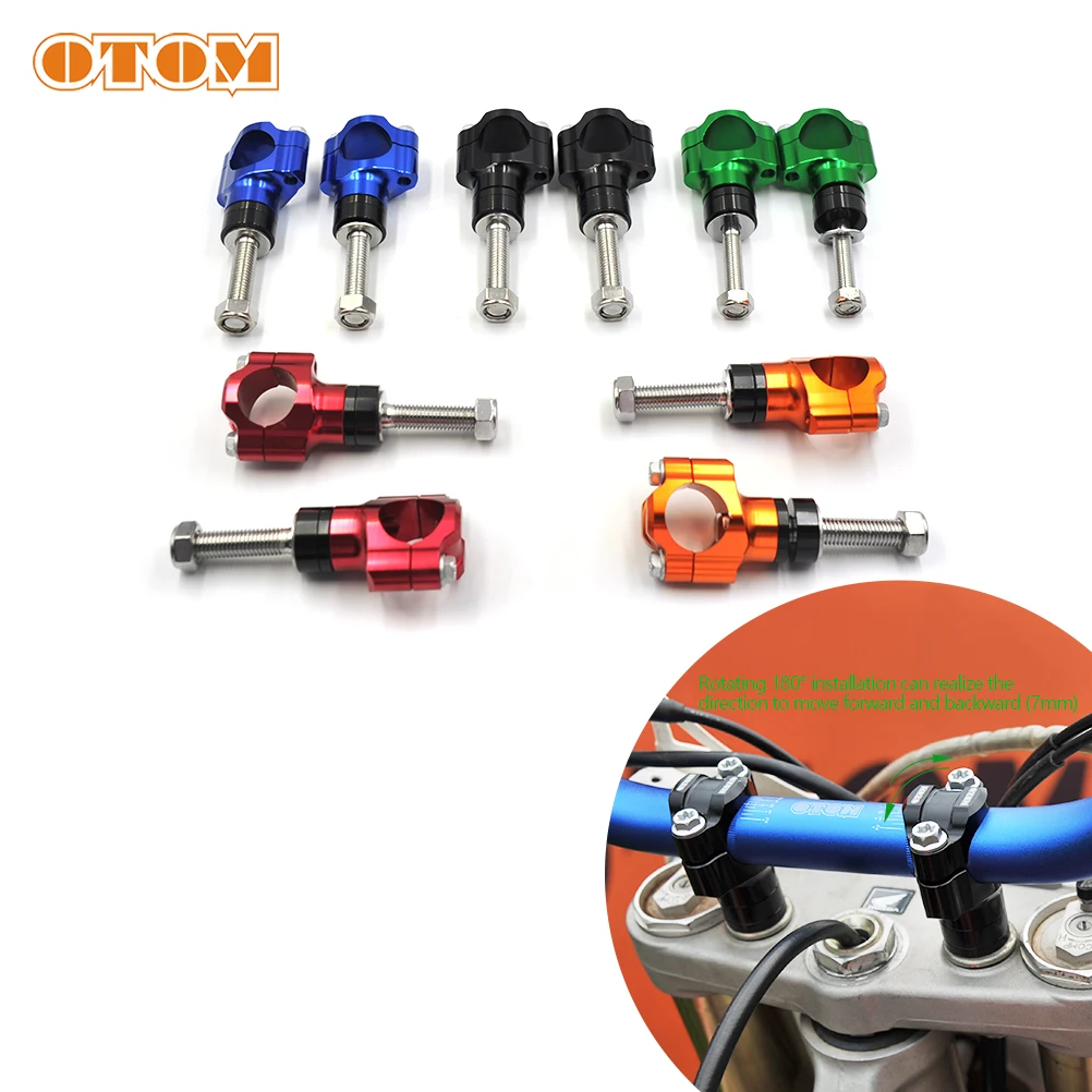 

OTOM 2 Pieces CNC 28mm Off Road Motorcycle Bar Clamps Handlebar Risers Adapter For KTM Honda Suzuki BMW 1-1/8 Pit Dirt motorbike