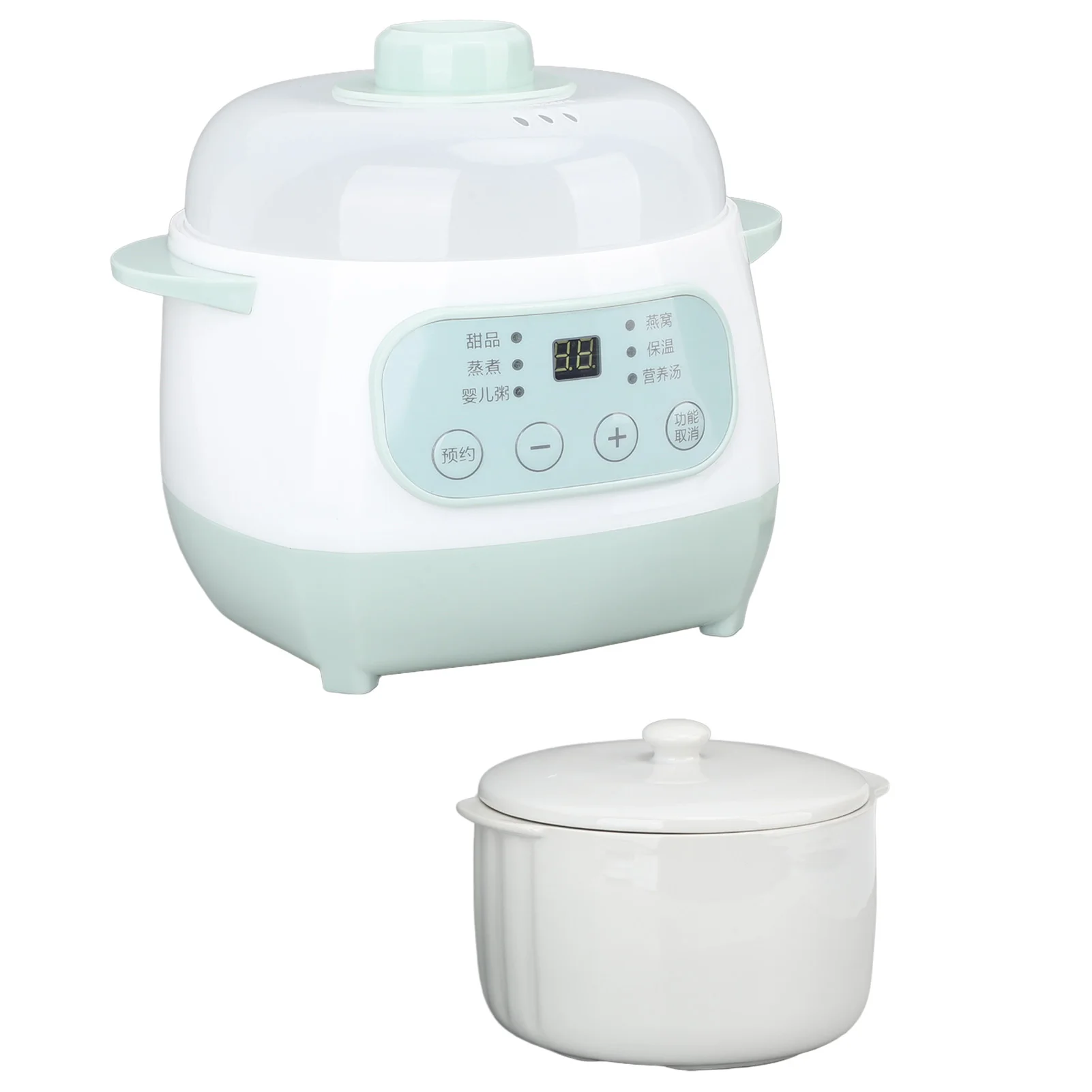 1L Electric Slow Cooker Food Steamer Ceramic Pot Multifunction BirdNest Soup Stew Pregnant Tonic Baby Supplement Heater Warmer 5