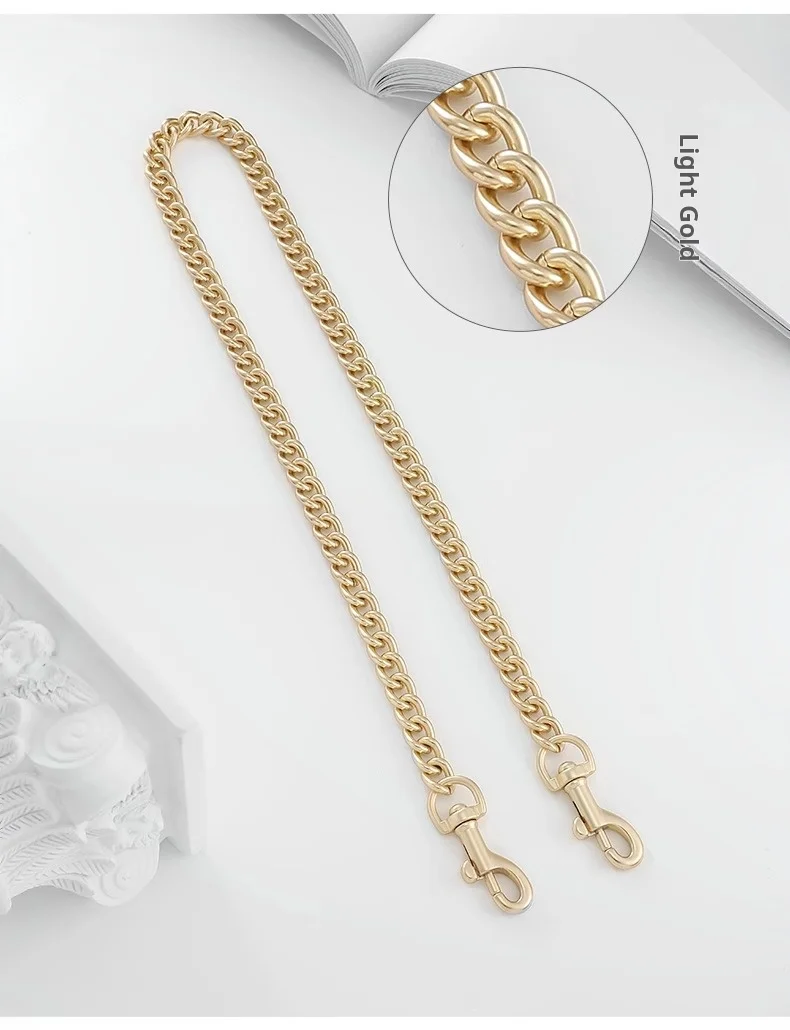 Goldene Splitter Tasche Kette Zubehör Metall Verlängerung Ketten Umhängetasche Gürtel Ersatz Schwarz Taschen Strap Für Frauen Tasche Zubehör – Detail 13