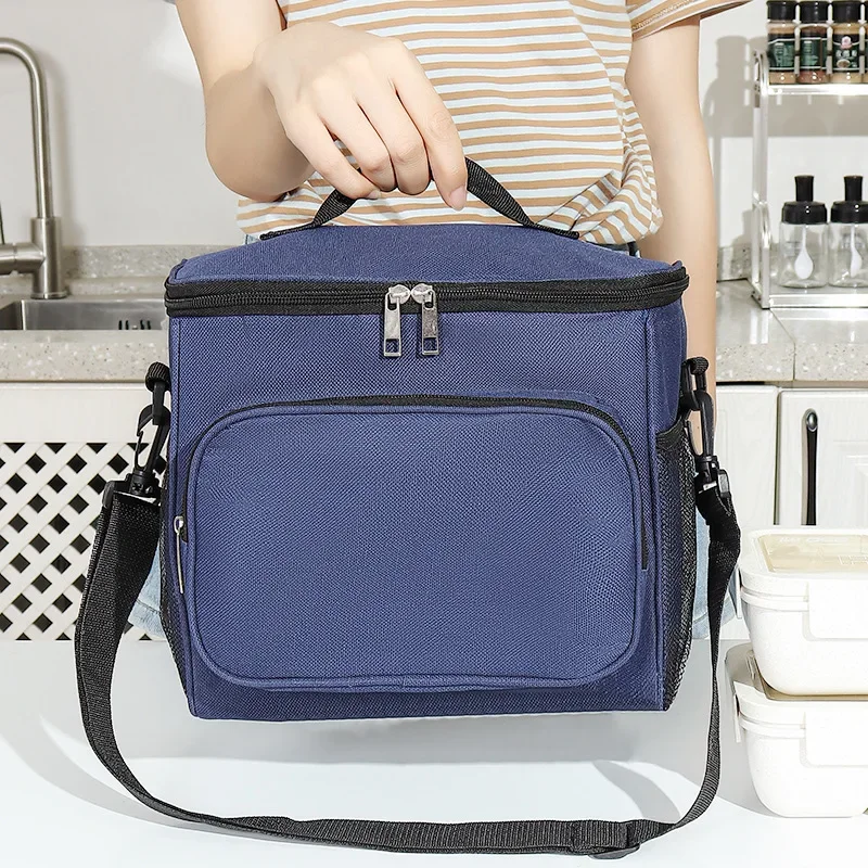 1Pcs Portable Lunch Bag Food Thermal Box Waterproof Insulated With Adjustable Shoulder Strap