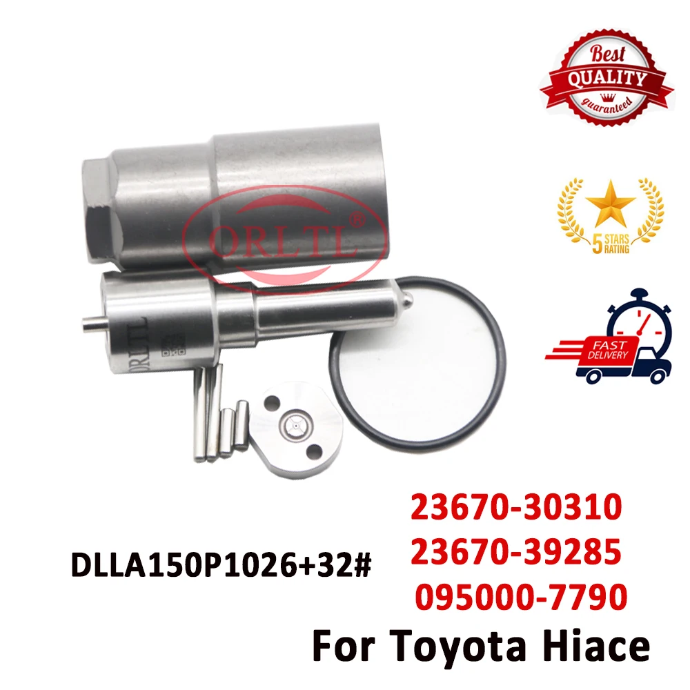 

ORLTL Diesel Injection Kits Nozzle DLLA150P1026 Pressure Valve Orifice 32# For Toyota Hiace 23670-30310 23670-39285 095000-7790