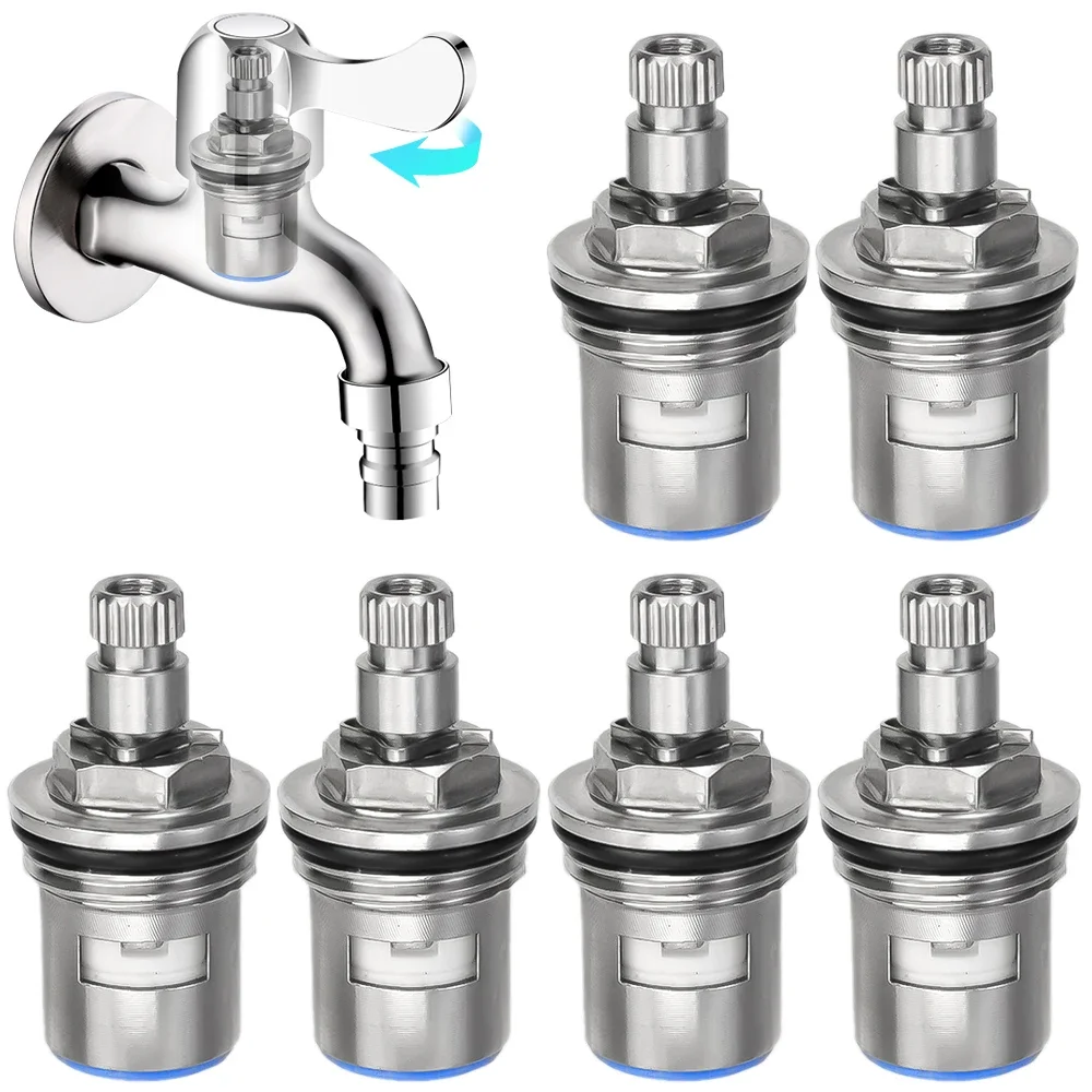 1/5pcs Replacement Faucet Cartridges Stainless Steel Tap Valves Household Single Angle Valve Kitchen Bathroom Shower Parts