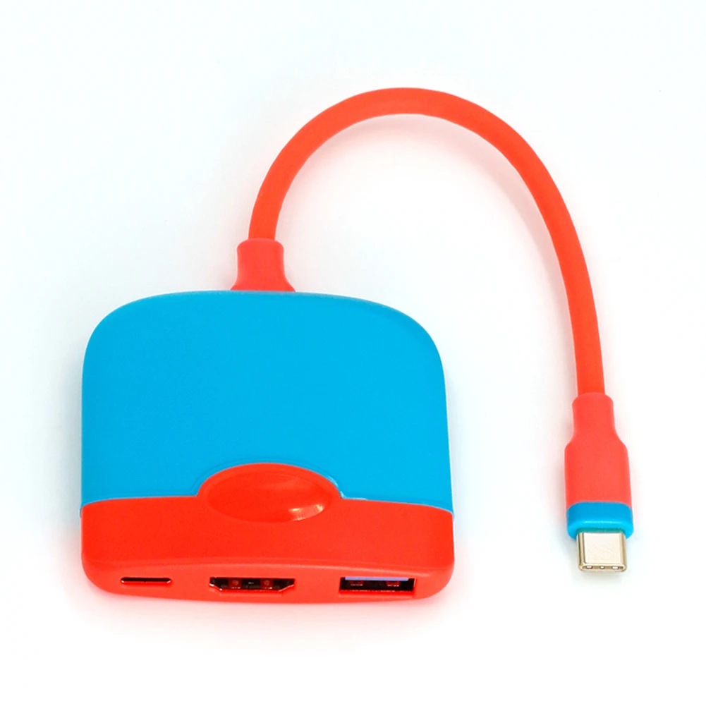 Rouge Bleu - Station'accueil Portable pour Nintendo Switch, adaptateur USB  C vers HDMI PD, charge rapide pour