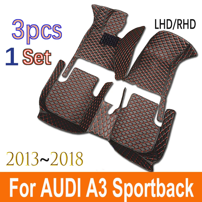 

For AUDI A3 Hatchback/Sportback 2013 2014 2015 2016 2017 2018 Car floor mats Custom foot Pads automobile carpet cover interior