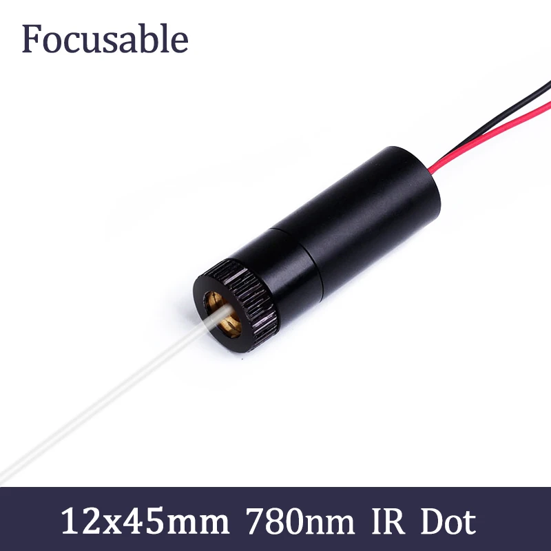 

D12X45mm Adjustable Focus 780nm 1mW 5mW 10mW 30mW 50mW 100mW IR Dot Laser Diode Module Industrial Grade ACC Driver TYLASERS