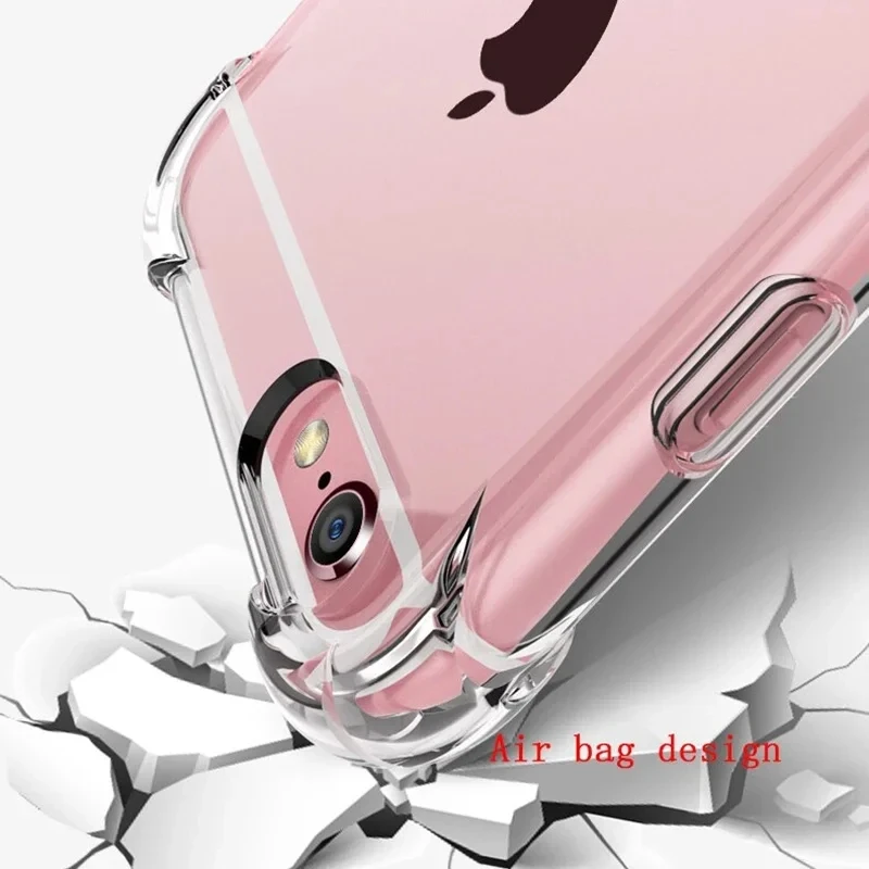 Shockproof Transparent Soft TPU Smartphone Case - Durable Back Cover