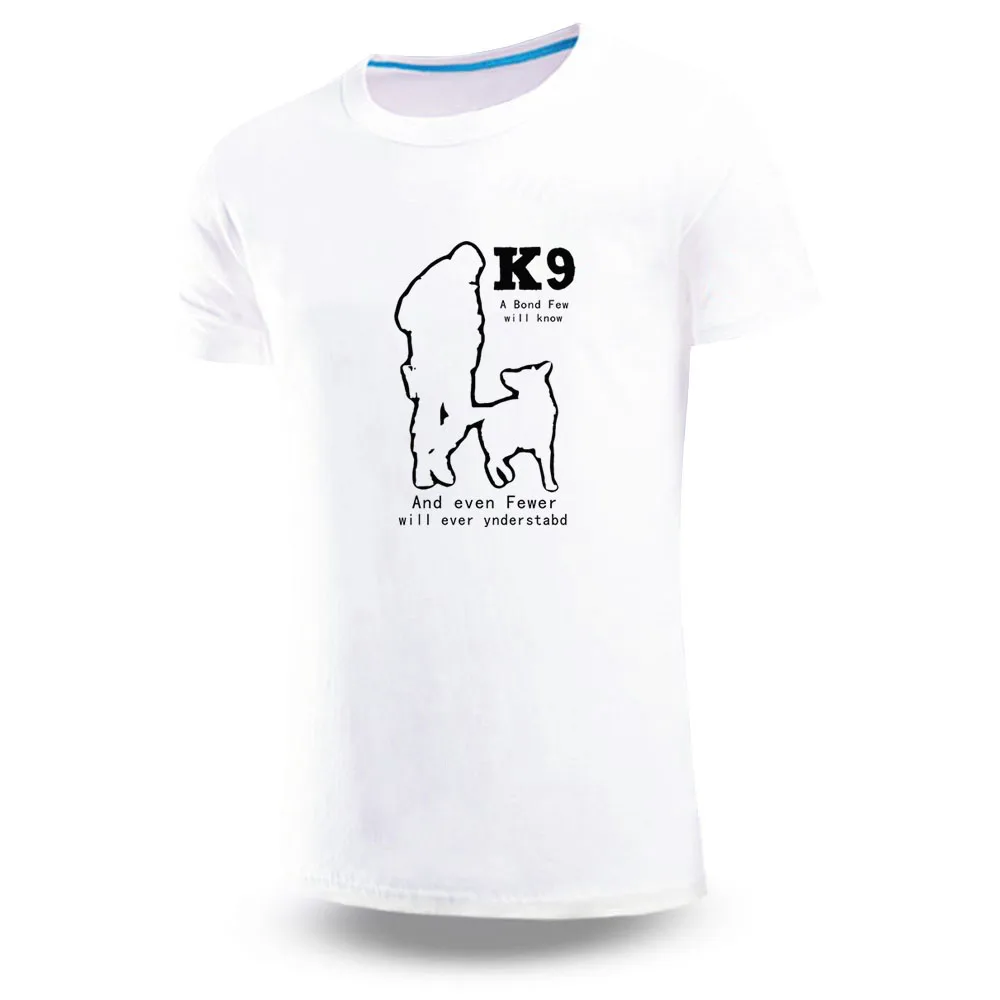 TRAINER K9 Team K9 Unit Malinois 2023 Summer Men's Round Neck Short Sleeve Solid Color Loose T-shirt Top Comfortable Breathable
