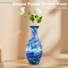 3D Puzzle Vase Flower Porcelain Design DIY Assembly Educational Toy Home Decoration House Arrangement Warming Christmas Gift Toy 5