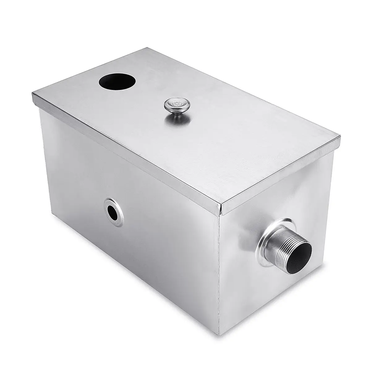 Stainless Steel Grease Trap, Oil Water Separator, Restaurant Kitchen Waste Water Treatment Tools, 8LB, 350*200*200mm