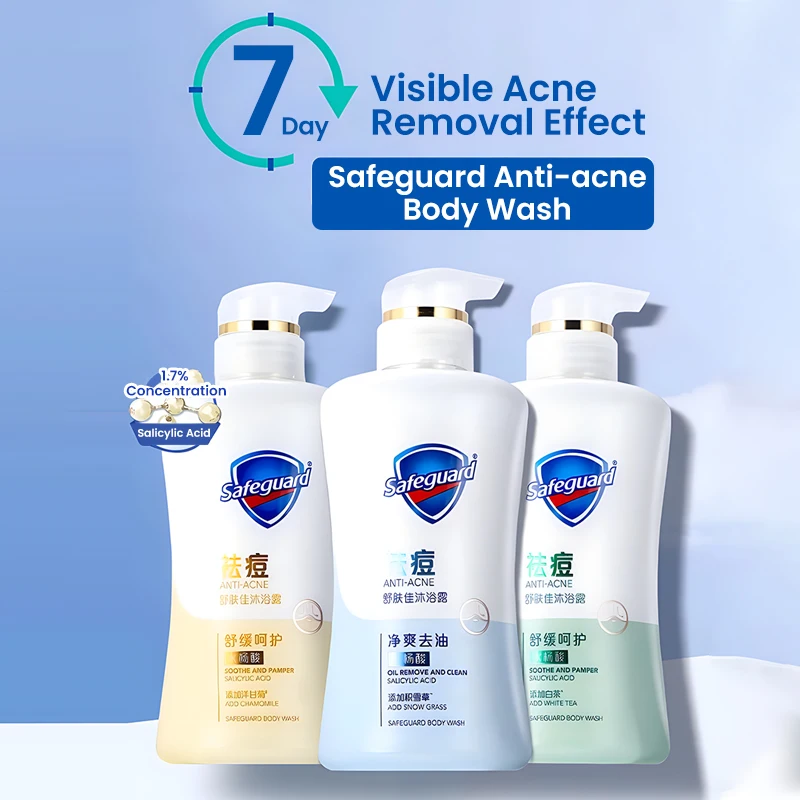 Safeguard Anti-Acne Body Wash Shower Gel Bath Lotion Face Cleanser with Salicylic Acid 360ML/540ml