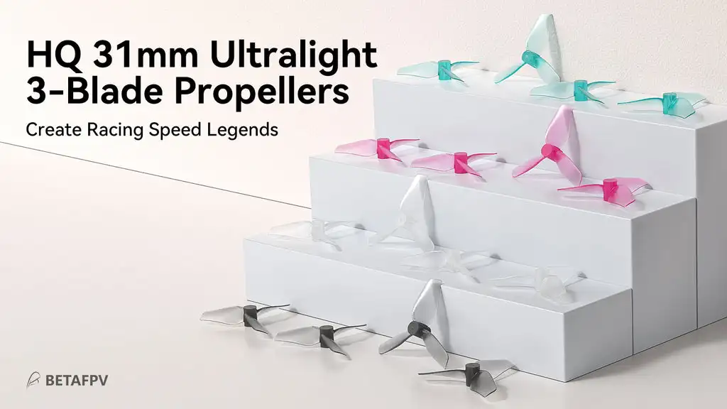 HQ 31mm Ultralight 3-Blade Propellers (1.0mm Shaft)