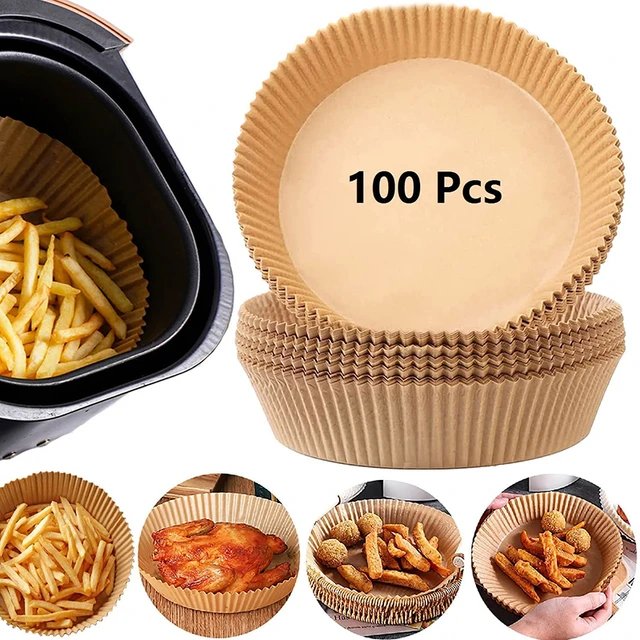 20 Air Fryer Liner Sheets Round Greaseproof Parchment Paper Disposable 20cm